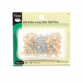 Dritz Extra Long Yellow Color Ball Head Pin Size 28 - 1 3/4in 250ct